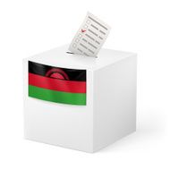 Ballot box with voting paper Malawi