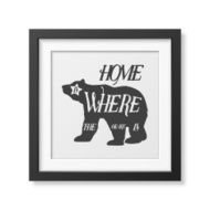 Quote typographical Background in the realistic square black frame N28