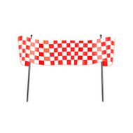 Red checkered flag racing gates