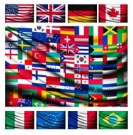 Big flag background made of world country flags Vector N2