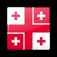Georgia Variant Flag Glassy Icon Square Shape