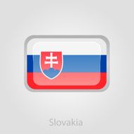 Slovakia flag button vector illustration N3