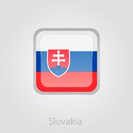 Slovakia flag button vector illustration N4