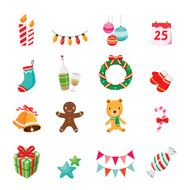 Christmas Ornaments Icons Set N2