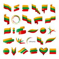 biggest collection of vector flags Lithuania N2