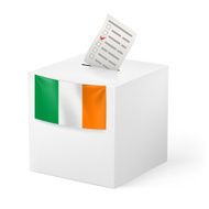 Ballot box with voting paper Ireland