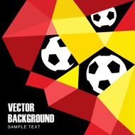 Polygon soccer football background in German Belgian flag colors