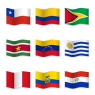 Waving flags of different countries 11
