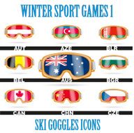 Ski goggles icons N5