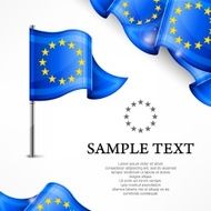 European flag &amp; banners with text