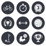 Sport games fitness icon Bike basketball