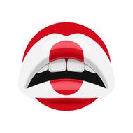 Beauty Lips with Japan Flag Makeup N2