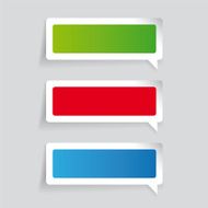 Empty label vector set speech bubble