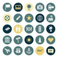 Flat design icons for travel and leisure