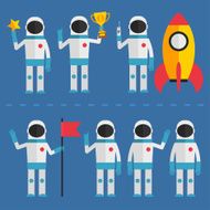 Astronaut in various poses