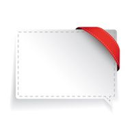 Speech bubble with corner ribbon vector
