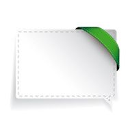 Speech bubble with corner ribbon vector N3
