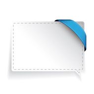 Speech bubble with corner ribbon vector N4