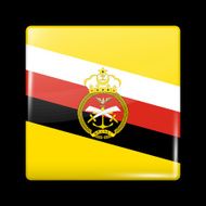 Brunei Army Ensign Glassy Icon Square Shape