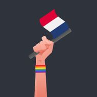 France Flag &amp; Sexuality symbol illustration