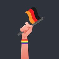 Germany flag &amp; Sexuality symbol illustration