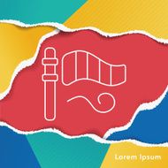 Wind measurement instrument line icon