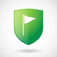 Shield icon with a golf flag