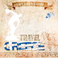 set for design travel to Greece vector illustration
