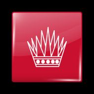 Variant Flag of Bahrain Glassy Icon Square Shape