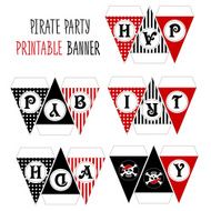Party hat printable Pirate theme party