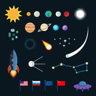 Space icon set N3