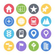 map icons set
