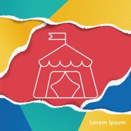 circus tent line icon