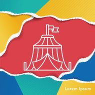 circus tent line icon N2