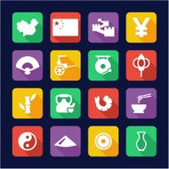 China Icons Flat Design