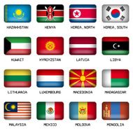 Set of Rectangle World Top States Flags N4