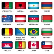 Set of Rectangle World Top States Flags N7