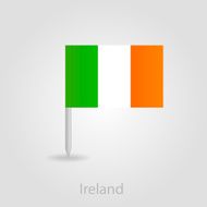 Ireland flag pin map icon vector illustration N2