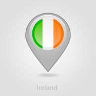 Ireland flag pin map icon vector illustration N3