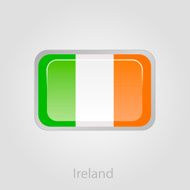 Ireland flag button vector illustration N2