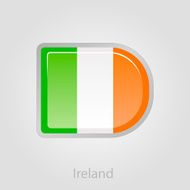 Ireland flag button vector illustration N4