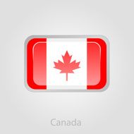 Canada flag button vector illustration N2