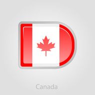 Canada flag button vector illustration N4