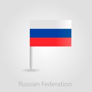 Russian flag pin map icon vector illustration N2