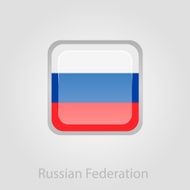 Russian flag button vector illustration