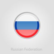 Russian flag button vector illustration N3