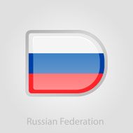 Russian flag button vector illustration N4