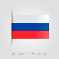 Russian flag vector illustration