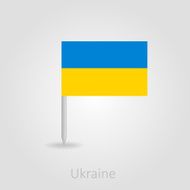 Ukraine flag pin map icon vector illustration N2