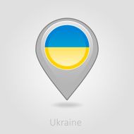 Ukraine flag pin map icon vector illustration N3